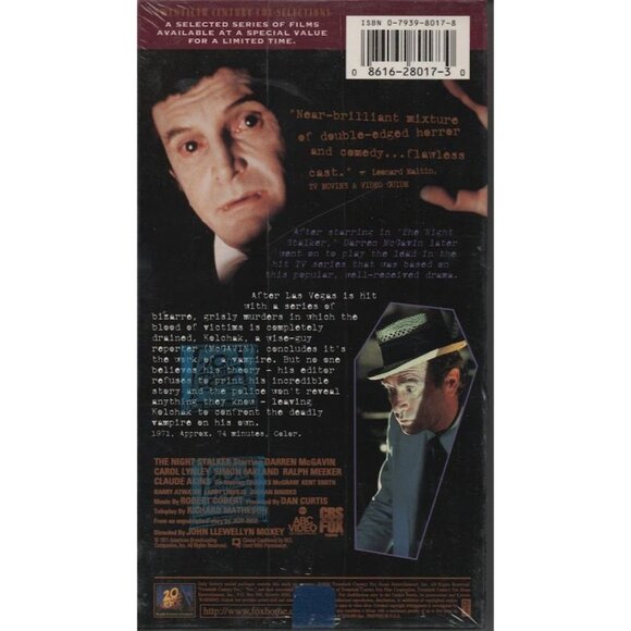 The Night Stalker 1996 VHS Factory Sealed Darren McGavin Horror Comedy Kolchak - Picture 2 of 9